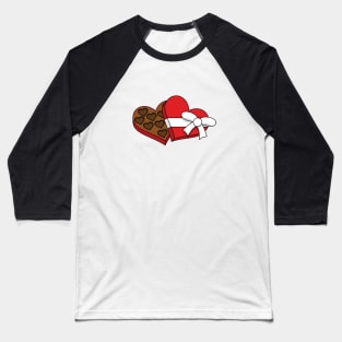 Valentine's Day Heart Chocolate Box Baseball T-Shirt